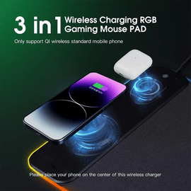 Sakerplus Wireless RGB Charging Mouse Pad