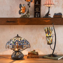 Load image into Gallery viewer, Tiffany-style Dragonfly Table Lamp