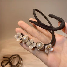 Load image into Gallery viewer, Flower Pearl Hairpin Bun Maker Twist Headband Lazy Hair Accessory