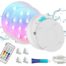Load image into Gallery viewer, 2/4 PCS-Ultra-High Brightness Rechargeable Submersible LED Lights with Remote