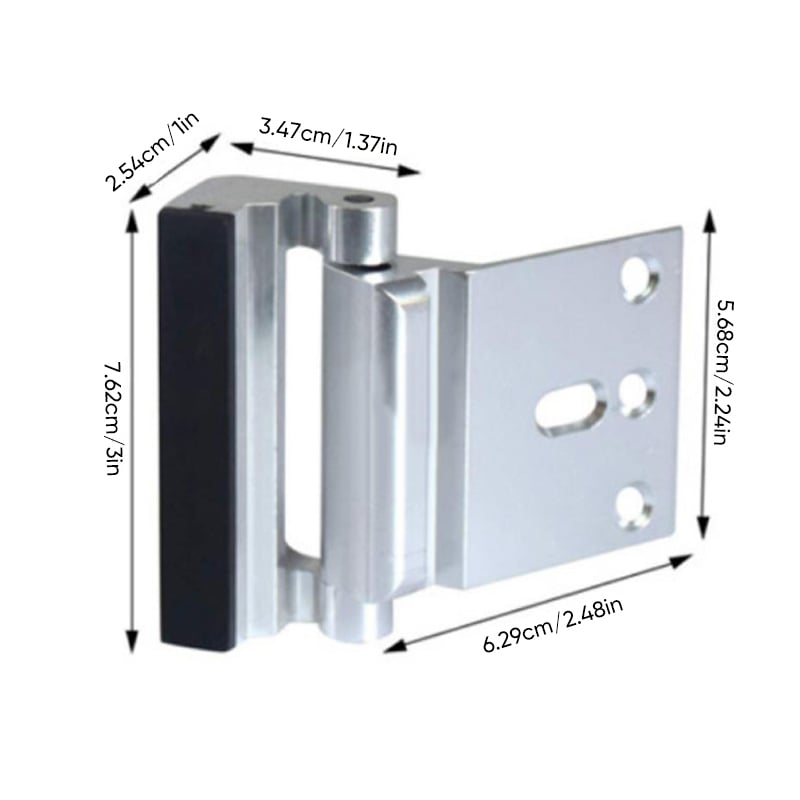 Child Safety Door Lock with 3-Inch Anti-Theft Aluminum Hinge Bolt Night Lock