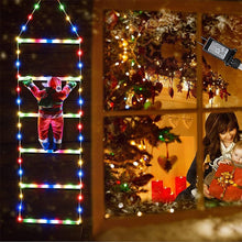 Load image into Gallery viewer, Christmas Ladder Decoration Lights With Santa Claus