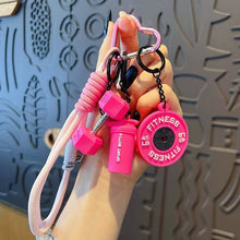 Load image into Gallery viewer, Creative Mini Gym Barbell Plate Keychain