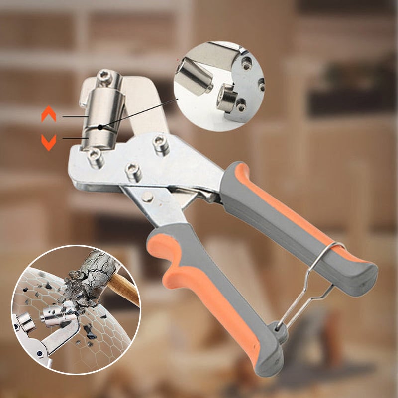 Eyelet Pliers for Tarpaulins (Pliers + 500 silver buckles)