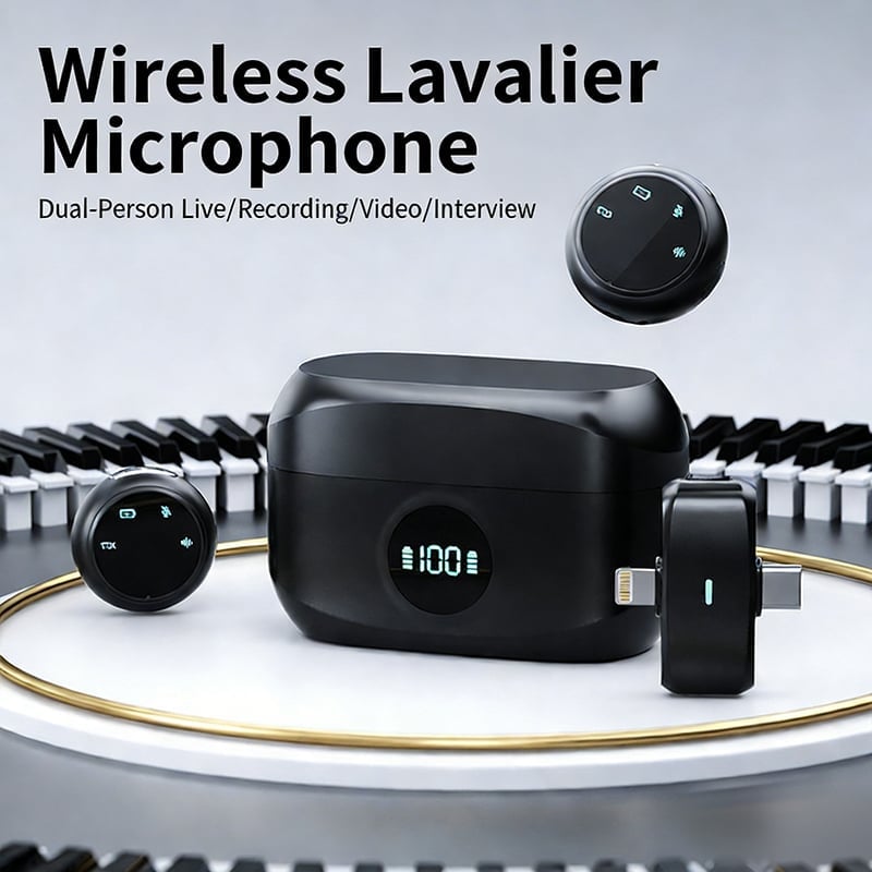 K31 Pro Button-Style Magnetic Wireless Lavalier Microphone
