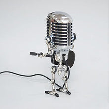 Load image into Gallery viewer, Vintage Metal Microphone Robot Desk Lamp