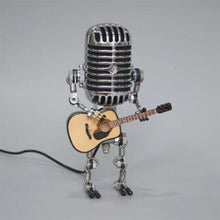 Load image into Gallery viewer, Vintage Metal Microphone Robot Desk Lamp