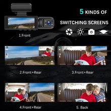 Load image into Gallery viewer, Front &amp; Rear Dashcam
