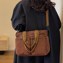 Load image into Gallery viewer, Solid Color Corduroy Tote Bag