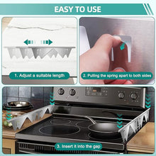Load image into Gallery viewer, Retractable Stainless Steel Stove Gap Covers 1 Pack(2pcs)