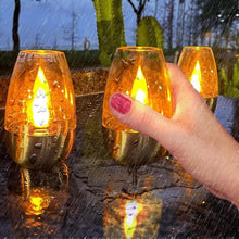 Load image into Gallery viewer, Solar LED Candle Goblet Light for Outdoor Waterproof Use