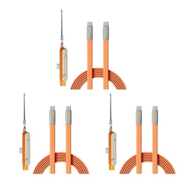 Ultimate 240W Ultra-Fast Charging Cable with 360° Rotating Stealth Phone Stand