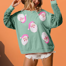Load image into Gallery viewer, Women's Sequin Santa Sweatshirt