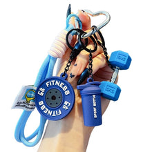 Load image into Gallery viewer, Creative Mini Gym Barbell Plate Keychain