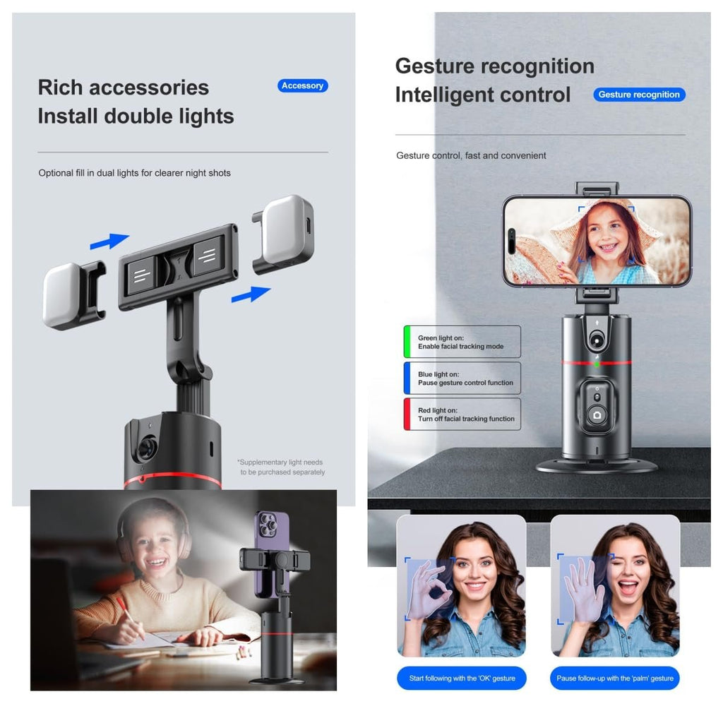 Face Tracking Tripod Remote Control