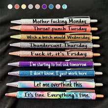 Load image into Gallery viewer, 9pcs Funny Glitter Ballpoint Pens