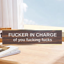 Load image into Gallery viewer, Engraved Desk Sign With Gold Stand