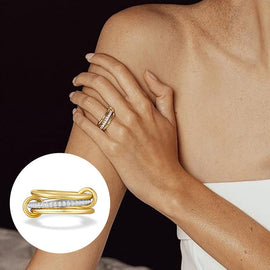 Interlocking Stackable Rings for Women