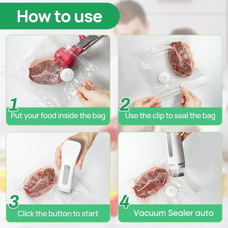 Sakerplus Vacuum Sealer with Reusable Bags