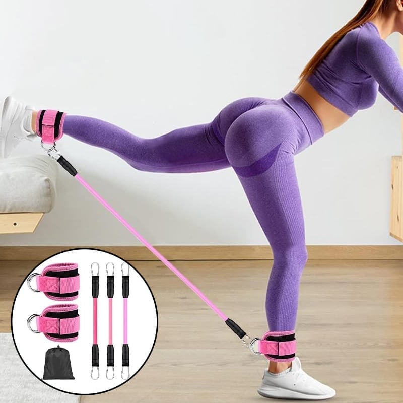 Ankle Resistance Band Set for Leg and Hip Training