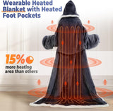 Electric Wearable Throw Blanket with Sleeves