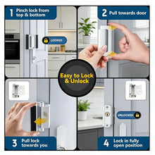 Load image into Gallery viewer, Child Safety Door Lock with 3-Inch Anti-Theft Aluminum Hinge Bolt Night Lock