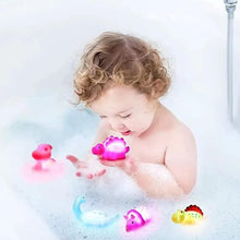 Load image into Gallery viewer, Glowing Dinosaur Shaped Bath Toy (6pcs/set with gift box Packaging)