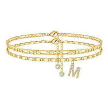 Load image into Gallery viewer, A-Z Letter Layered Ankle Bracelets for Women