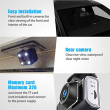 Load image into Gallery viewer, Sakerplus 3 Channel Dash Cam Front and Rear Inside