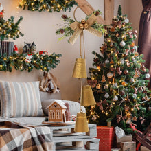 Load image into Gallery viewer, Metal Bells &amp; Mini Wreath Door Hangers