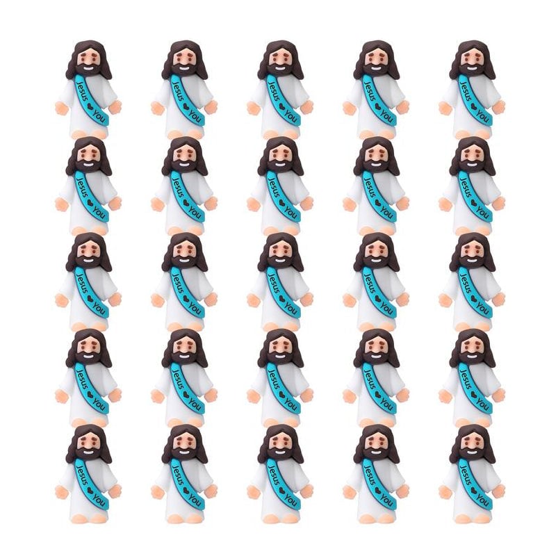 【Extra 10% Off】Mini Jesus Figurines With Jesus love You Slogan