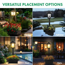 Load image into Gallery viewer, 2-in-1 Solar Powered Outdoor Post Light with Integrated Planter Box
