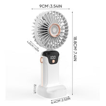 Load image into Gallery viewer, Portable fan with digital display