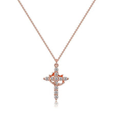 Load image into Gallery viewer, Crown &amp; Cross Pendant Choker Necklace