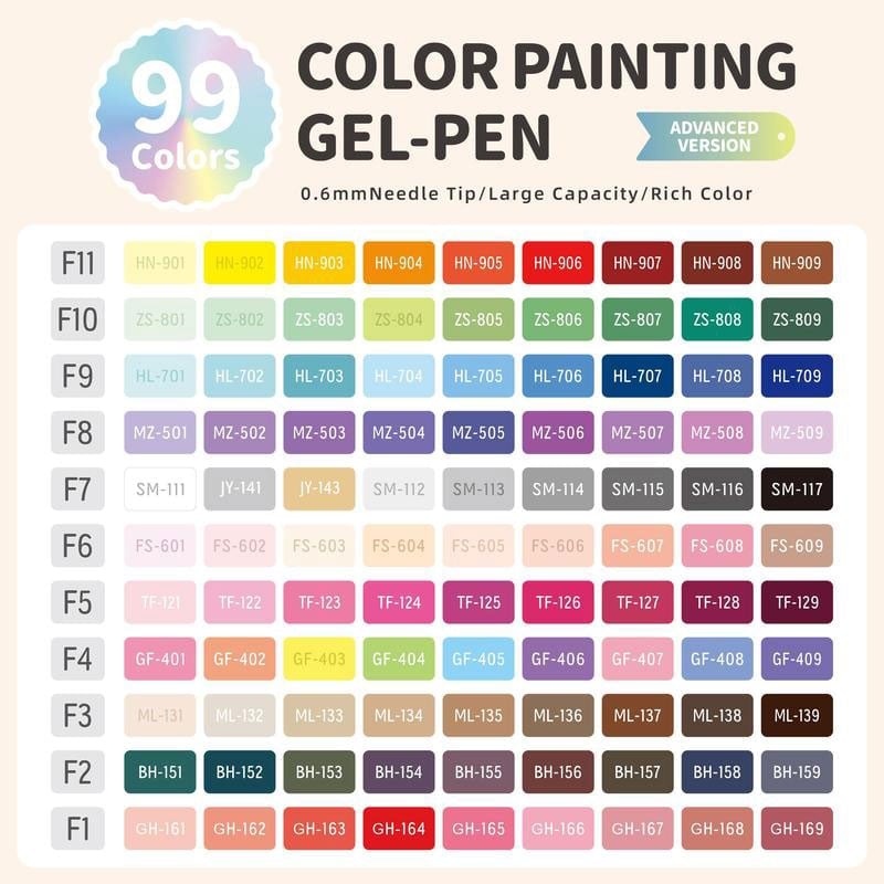 45/72/99 Colors Gel Pen Set