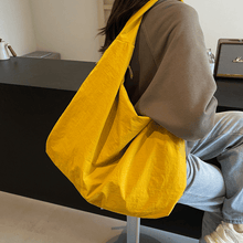Load image into Gallery viewer, Women's Solid Color Textured Draped Tote Bag