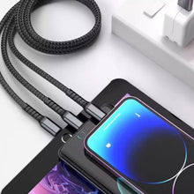 Load image into Gallery viewer, Three-in-One Braided Data Cable