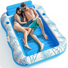 Load image into Gallery viewer, PVC Water Inflatable Maple Leaf Pattern Floating Bed