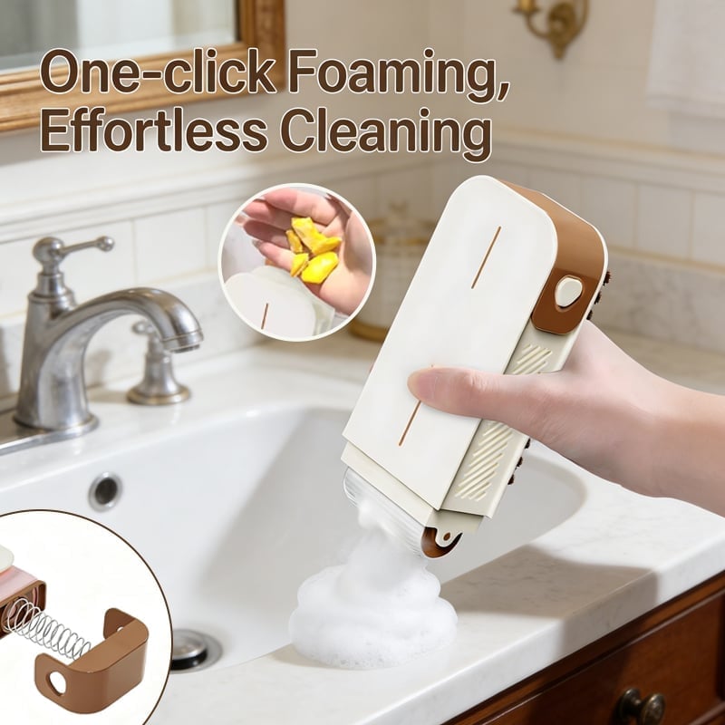 3-in-1 Multi-Functional Roller Soap Box & Laundry Brush