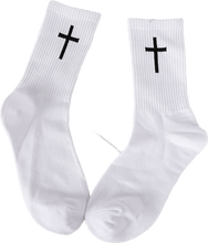 Load image into Gallery viewer, Cross Black And White Socks