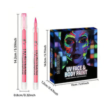 Load image into Gallery viewer, UV Neon Face Paint Markers 12 Colors