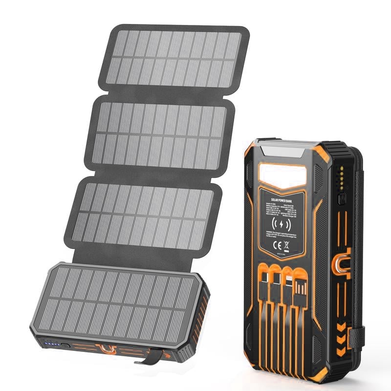 Sakerplus Wireless Portable 30000 Solar Charger Power Bank