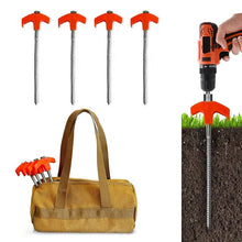Load image into Gallery viewer, 8" Screw in Tent Stakes - Ground Anchors Screw in
