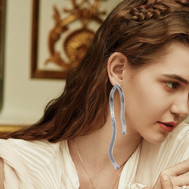 Snake Chain Drop Earrings