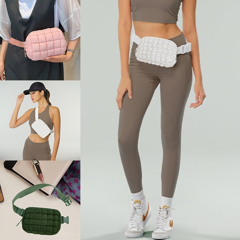 Checkered Down Crossbody Bag