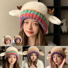 Load image into Gallery viewer, Cute Christmas Antler Beanie Hat