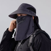 Load image into Gallery viewer, Men's Wide Brim Sun Hat with Removable Face Mask