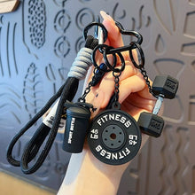 Load image into Gallery viewer, Creative Mini Gym Barbell Plate Keychain