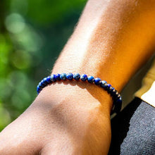 Load image into Gallery viewer, Natural Lapis Lazuli Stone Beaded Bracelet