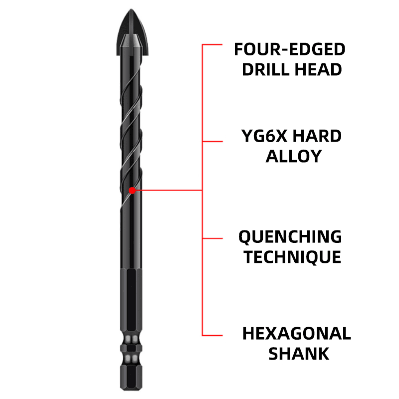 Hexagonal Shank Triangle Drill 10 pcs Set